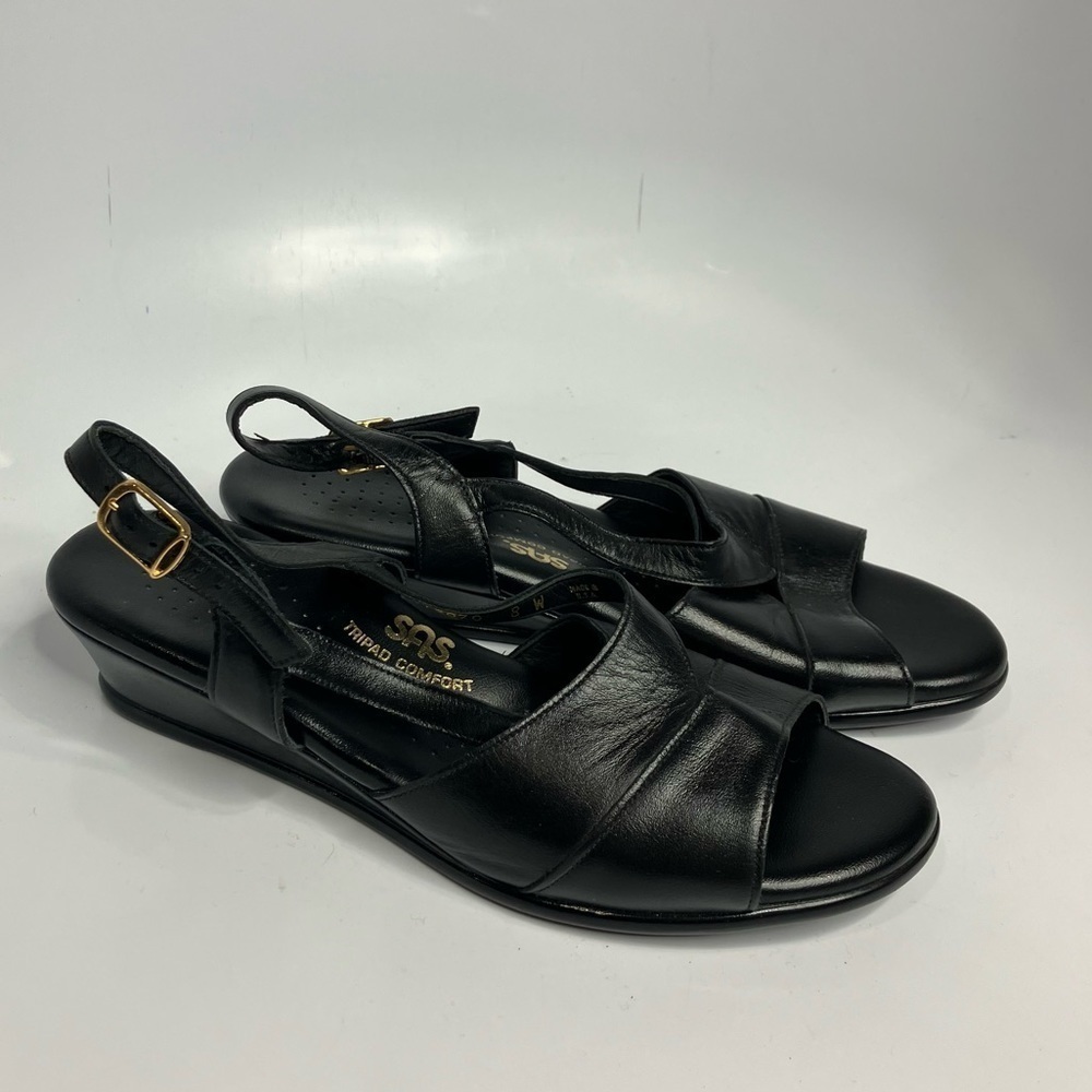 SAS tripad comfort Sandals black leather size 8